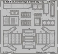  Eduard Accessories  1/32 Aircraft- F35A Wheel & Bomb Bays for ITA EDU32405