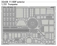  Eduard Accessories  1/32 F-100F Exterior for TSM EDU32458