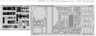  Eduard Accessories  1/32 Aircraft- B-17G Front Interior for HKM (Painted Self Adhesive) EDU32775