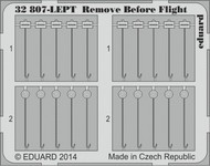  Eduard Accessories  1/32 Aircraft- Remove Before Flight Fabric-Type (Painted) EDU32807