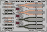  Eduard Accessories  1/32 Aircraft- Seatbelts USAAF Steel Fighter WWII (Painted) EDU32868
