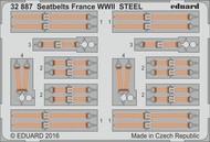  Eduard Accessories  1/32 Aircraft- Seatbelts France Steel WWII (Painted) EDU32887