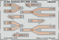  Eduard Accessories  1/32 Aircraft- Seatbelts RFC Steel WWI (Painted) EDU32888