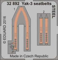  Eduard Accessories  1/32 Aircraft- Seatbelts Yak-3 Steel for SHY (Painted) EDU32892