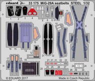  Eduard Accessories  1/32 MiG-29A seatbelts STEEL (TRP) EDU33175