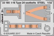  Eduard Accessories  1/32 I-16 Type 24 seatbets STEEL (ICM) EDU33185