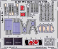  Eduard Accessories  1/32 MiG-29UB seatbelts STEEL (TRP) EDU33197