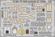  Eduard Accessories  1/32 Lockheed TF-104G Starfighter seatbelts C2 STEEL 1/32 (designed to be used with Italeri kits) EDU33204