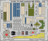Lockheed TF-104G Starfighter seatbelts MB STEEL 1/32 (designed to be used with Italeri kits) #EDU33205