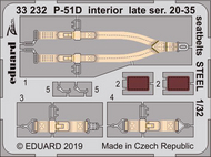 P-51D interior late ser. 20-35 seatbelts STEEL #EDU33232