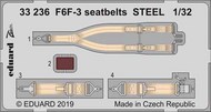  Eduard Accessories  1/32 F6F-3 seatbelts STEEL EDU33236
