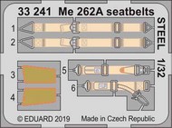  Eduard Accessories  1/32 Messerschmitt Me.262A-1 seatbelts STEEL EDU33241