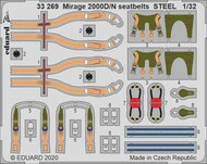 Mirage 2000D/N Seatbelts [STEEL] (KTH kit) #EDU33269