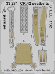  Eduard Accessories  1/32 CR.42 Falco Seatbelts [STEEL] (ICM kit) EDU33271