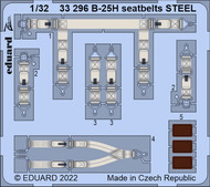  Eduard Accessories  1/32 North-American B-25H Mitchell seatbelts STEEL EDU33296