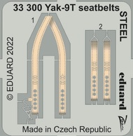  Eduard Accessories  1/32 Aircraft- Yak-9T Seatbelts Steel for ICM (Painted) EDU33300