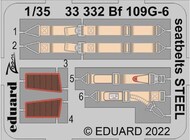  Eduard Accessories  1/35 Aircraft- Bf.109G-6 Seatbelts Steel for BDM (Painted) EDU33332