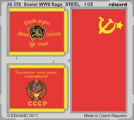  Eduard Accessories  1/35 WWII Soviet Flags Steel (Painted) EDU36370