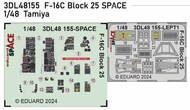  Eduard Accessories  1/48 F-16C Block 25 SPACE EDU3DL48155