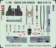  Eduard Accessories  1/48 Mikoyan MiG-21F-13 black SPACE EDU3DL48249