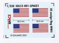  Eduard Accessories  1/350 US ensign flag WWII SPACE EDU3DL53001