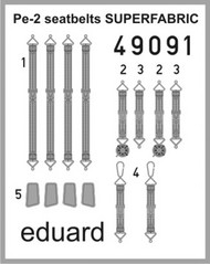  Eduard Accessories  1/48 Seatbelts Super Fabric-Type Pe2 for ZVE (Painted) EDU49091