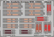  Eduard Accessories  1/48 Seatbelts German Steel WWI (Painted) EDU49102