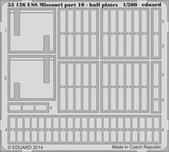  Eduard Accessories  1/200 Ship- USS Missouri Pt.10 Hull Plates for TSM EDU53126