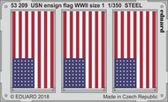  Eduard Accessories  1/350 WWII USN Ensign Flags Size 1 Steel (Painted) EDU53209