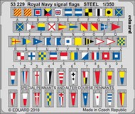  Eduard Accessories  1/350 Ship- Royal Navy Signal Flags Steel (Painted) EDU53229