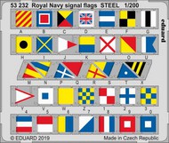  Eduard Accessories  1/200 Ship- Royal Navy Signal Flags Steel (Painted) EDU53232