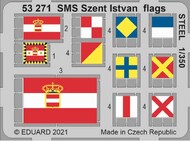  Eduard Accessories  1/350 SMS Szent Istvan flags STEEL EDU53271