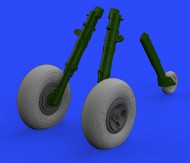 Aircraft- Spitfire Mk IX Wheels 4-Spoke w/Smooth Tire for TAM (Decals & Resin) #EDU632129