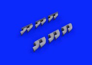 Aircraft- P-40 Exhaust Stacks Fishtail for HSG (Resin) #EDU632139