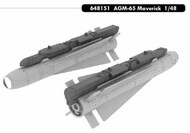  Eduard Accessories  1/48 AGM65 Maverick Air-to-Ground Tactical Missiles (2) (Decals & Resin) EDU648151