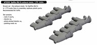  Eduard Accessories  1/72 Spitfire Mk Vc  Exhaust Stacks for ARX (Resin) EDU672250