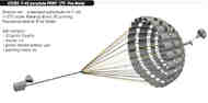  Eduard Accessories  1/72 McDonnell F-4E Phantom parachute PRINT EDU672382