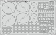 Eduard Accessories  1/72 Sunderland Mk III Surface Panels for ITA EDU72584