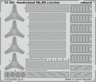  Eduard Accessories  1/72 Sunderland Mk III Exterior for ITA EDU72585