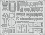  Eduard Accessories  1/72 Aircraft- Sea King HAR3/Mk43 Exterior for ARX EDU72671