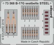  Eduard Accessories  1/72 Seatbelts B-17G Steel for ARX (Painted) EDU73568