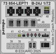  Eduard Accessories  1/72 B-24J Detail (Painted) EDU73854