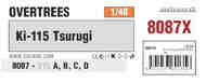  Eduard Models  1/48 Ki-115 Tsurugi OVERTREES EDU8087X