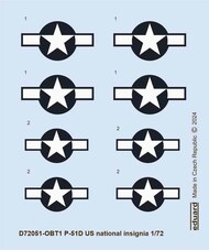 North-American P-51D MustangUS national insignia #EDUD72051