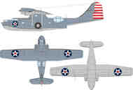 Consolidated PBY-5A  US national insignia (stars w/ red center) #EDUEX1184