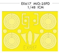  Eduard Accessories  1/48 Mask Aircraft- MiG-25PD for ICM EDUEX617