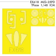  Eduard Accessories  1/48 Mask Aircraft- MiG-25PD Tface for ICM EDUEX618