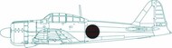 Mitsubishi A6M2 Model 21 national insignia #EDUEX955