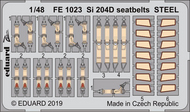  Eduard Accessories  1/48 Si.204D seatbelts STEEL EDUFE1023
