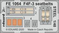 Eduard Accessories  1/48 Grumman F6F-3 Hellcat seatbelts STEEL EDUFE1064